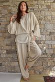 Lindin Linen Blend Kimono Top Washed Sandstone